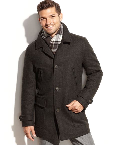 michael kors men winter jacket|Michael Kors men's wool jacket.